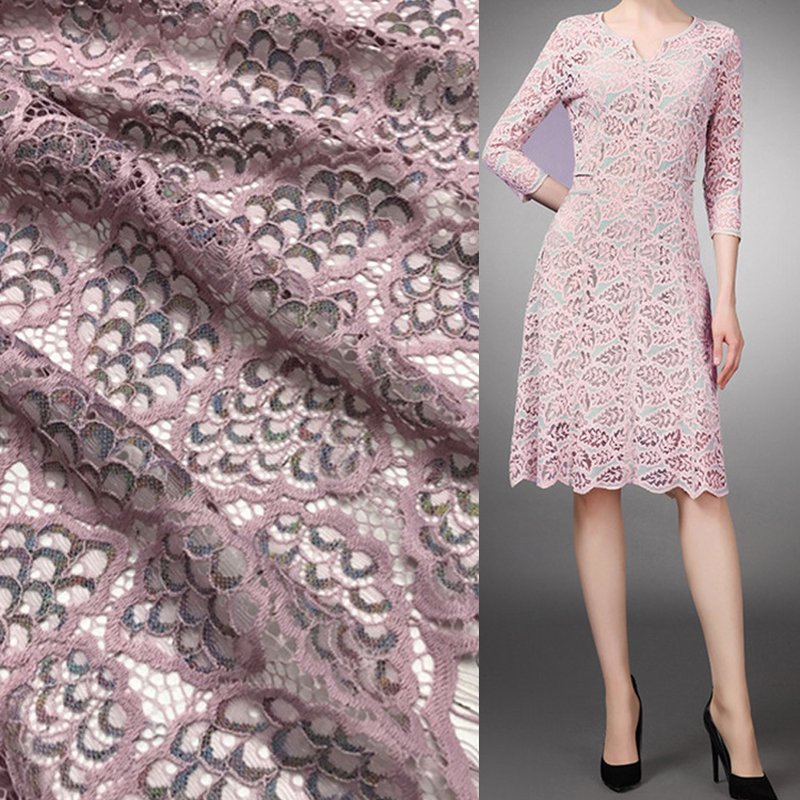 Lace Fabric Dress Cutwork Nylon for Women's Wear Wholesale Supplier 3